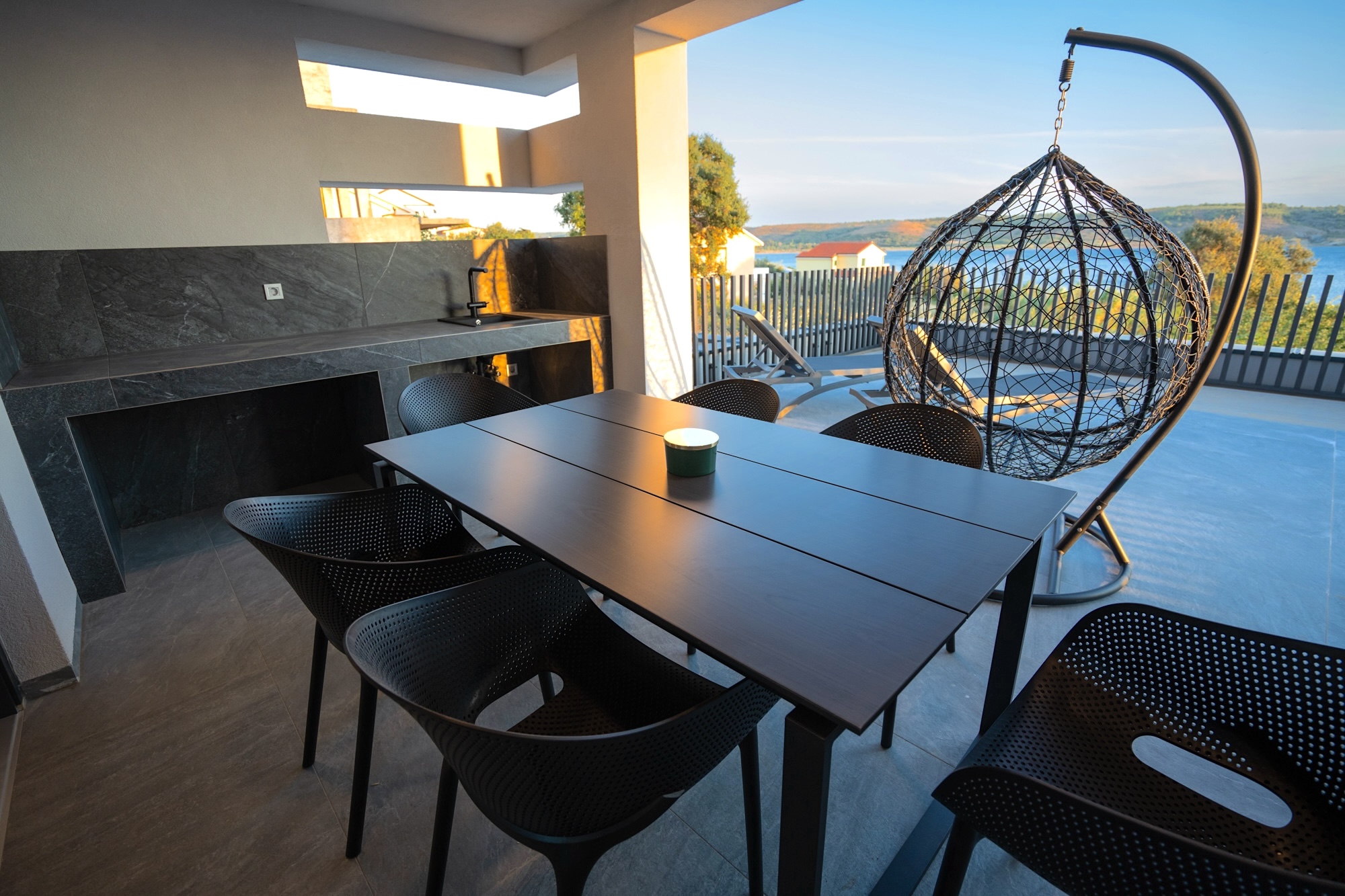 Terrace with sea view at Villa Kara Sevda