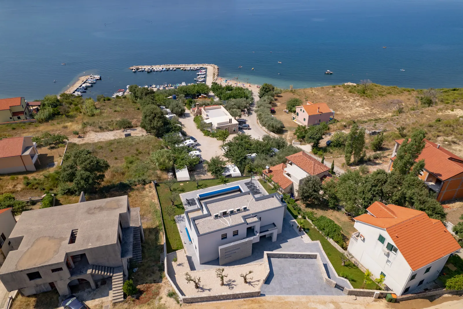 Aerial view of Villa Kara Sevda