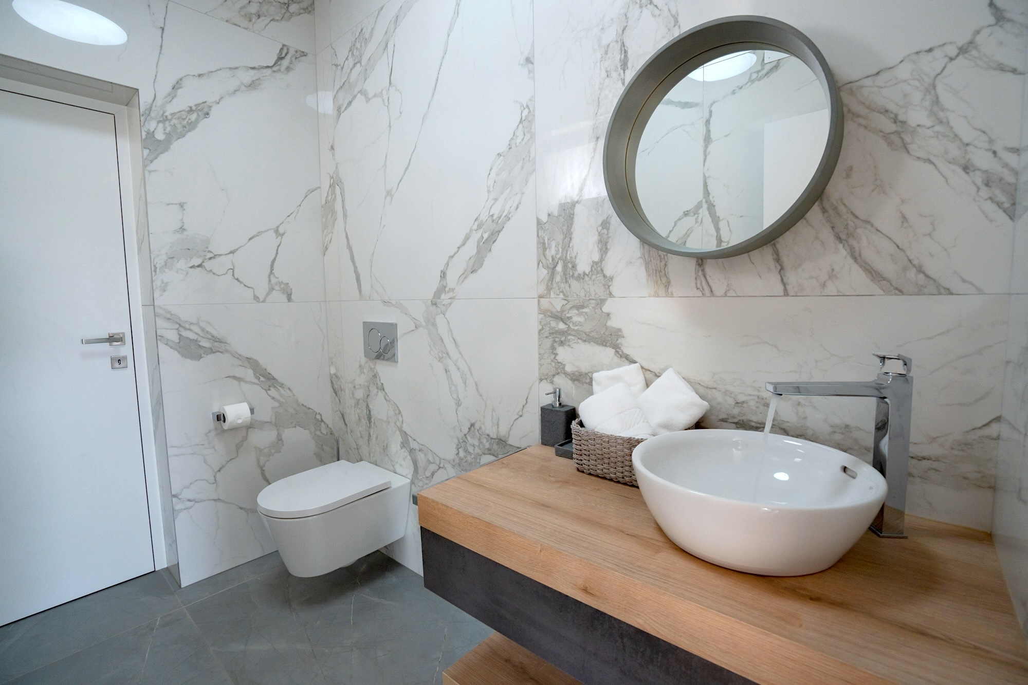 Marble bathroom at Villa Kara Sevda