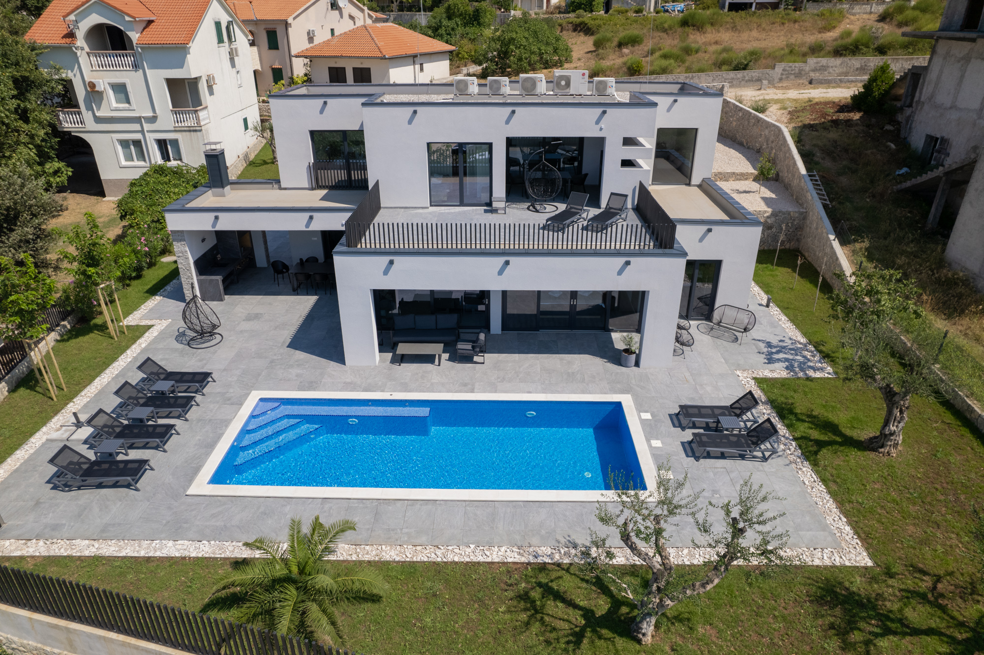 Aerial view of Villa Kara Sevda in Rtina