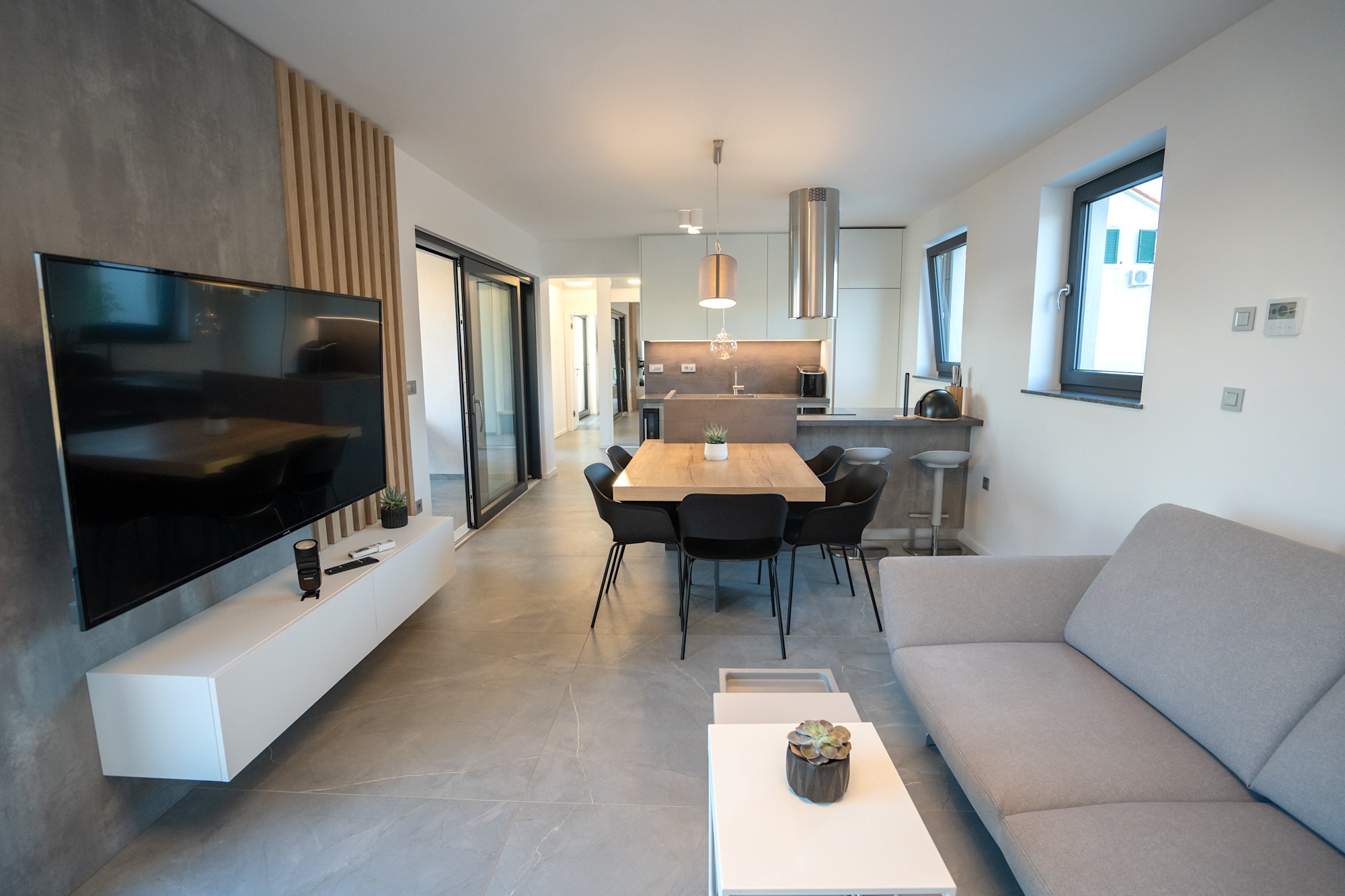 Open plan living room at Villa Kara Sevda